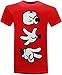 Rock Paper Scissors Cartoon Hands Men's T-Shirt - (Red) - L