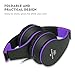 Kids Headphones, Sound Intone Foldable Headphones with Mic and Volume Control, On-ear Wired Soft Headset for Girls Boys Students (Black Purple)