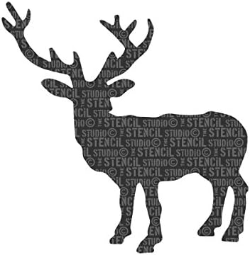 The Stencil Studio Ltd - Stag Stencil - Reusable Stencil - Size Large (A2) (10220L)