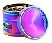 Chromium Crusher 2.2 Inch 4 Piece Tobacco Spice Herb Grinder - Pick Your Color (Rainbow with window)