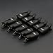 GOTD 10PC Plastic Nail Art Soak Off Cap Clip UV Gel Polish Remover Wrap Tool (Black)