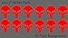 Punisher Skull Car Window Helmet Red Decal Stickers Pack Lot of 12 #NonRefMod445566