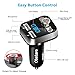FM Transmitter, OBSTARO Bluetooth Fm Transmitter for car, Wireless in-car Bluetooth Receiver MP3 Player Stereo Radio Adapter car kit with Dual USB Ports,Hands Free for All Smartphones