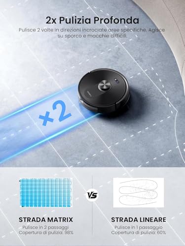 Proscenic Q10 Robot Vacuum Cleaner with Mapping, Robot Flooring 10000Pa 200min, LiDAR Smart, APP Control/Alexa/WiFi/Siri/IFTTT, Ideal for Home Cleaning/Animal Hair