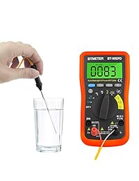 Multímetro, BT 90EPD, rango automático, avómetro, DMM, 4000 contactos, con aplicación de teléfono móvil, Bluetooth, retroiluminación automática, voltaje de CA y CC, corriente de CA y CC, resistencia, tapa, Hz, ciclo de trabajo, temperatura, prueba de bate