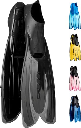 Cressi Agua Schwimmflossen, Schwarz/Schiere Freude, 43/44