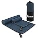 Relefree Microfiber Towel (Pack of 2), Yoga and Fitness Towels are Quick-Drying, Super Absorbent, Compact, Suitable for Travel, Camping, Hiking, Backpacking (Navy Blue, 60x30 inches + 12x30)