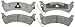 ACDelco Silver 14D666M (19286062) Semi-Metallic Rear Disc Brake Pad Set with Wear Sensor