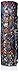 Hugger Mugger Batik Yoga Mat Bag - Blue - beautiful pattern, durable 100% cotton, full lining, adjustable strap, 2 extra zipper pockets