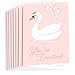Big Dot of Happiness Swan Soiree - Fill In White Swan Baby Shower or Birthday Party Invitations (8 count)