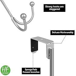 HFHOME 4Packs Over The Door Double Hanger