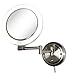 Zadro 10X - 1X Dimmable Sunlight Wall Mount Surround Mirror Satin Nickel