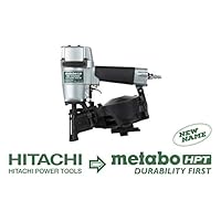 Metabo HPT NV45AB2 Roofing Nailer, 7/8-Inch up to 1-3/4-Inch Coil Nails, 16 Degree, Side Load, Nail Capacity - 120, Lightweight and Well-Balanced, 5 Year Warranty