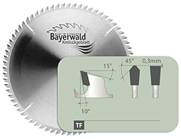 Bayerwald - HM Kreissägeblatt - Ø 254 mm x 2,5 mm x 30 mm | Trapezflachzahn positiv (84 Zähne) | Kombinebenlöcher | für Ferti