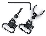 Uncle Mike's Quick Detachable Magnum Band Sling Swivels for Single and Over/Unders, .750-.800-Inch Diameter (Blued, 1-Inch Loop)