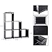 Waterproof 6-Cube Closet Organizer Shelves Storage Cubes Organizer Cabinet Bookcase - For Living Room Bedroom Office - Black