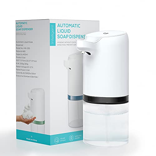 LDesign Soap Dispenser Automatic Touchless Soap Dispenser USB Rechargeable 14oz/400ml Hands Free Foaming Soap Dispenser for Bathroom Kitchen