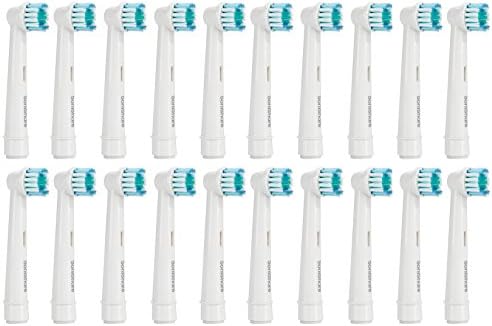 SoniShare Premium Replacement Brush Heads for Oral B Precision Clean Toothbrushes (20 Pack)