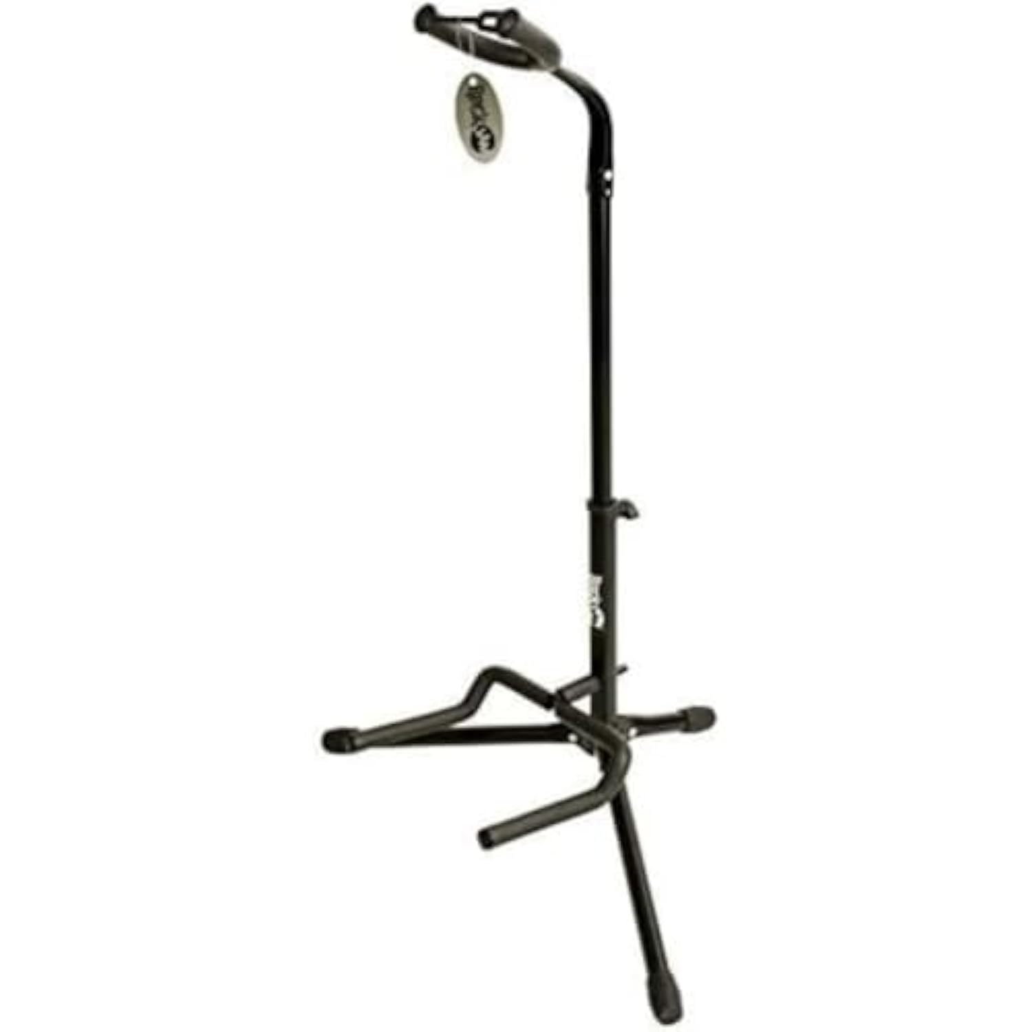RockJam Universal Guitar Stand โ Portable Floor Stand for Acoustic, Electric & Bass Guitars โ Folding Vertical Guitar Holder with Tripod Base