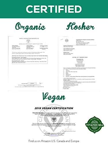 VitaminSea Organic Applewood Smoked Dulse - Flakes 4 oz / 112 G Maine Coast Seaweed - USDA & Vegan Certified - Kosher - Keto or Paleo Diets - Atlantic Ocean - (ASDF4)