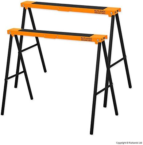 Heavy Duty Folding Steel Saw Horses - Pack of 2