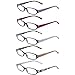 Kerecsen Reading Glasses Comb Pack of Multiple Classic Men and Women Readers Spring Hinge Glasses (5 Pack Mix Color, 1.75)