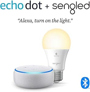 Echo Dot (3rd Gen) - Smart speaker with Alexa - Sandstone Sengled Bluetooth bulb