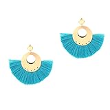 Big Stud Earrings Tassel Drop Earrings for Women Colorful Gold Earrings