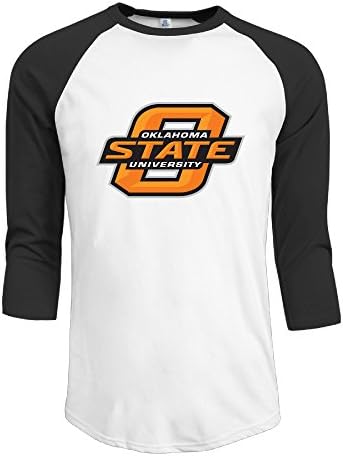 Men's Oklahoma State University Logo 3/4 Sleeve Blended Tshirt Sport Jersey