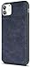 SALAWAT for iPhone 11 Case, Slim PU Leather Vintage Shockproof Phone Case Cover Lightweight Premium Soft TPU Bumper Hard PC Hybrid Protective Case for iPhone 11 6.1inch 2019 (Blue)