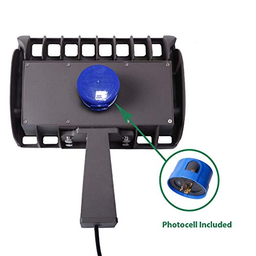 FaithSail 200W LED Parking Lot Lights Outdoor Shoebox Pole Light, 26000LM, 5000K, Super Bright Commercial Area Street Shoe Box Flood Lighting Fixture, Arm Mount, Dusk to Dawn Photocell Included
