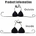 FITTOO Women's Sexy Padded V-Neck Triangle Bikini Top Push up Lace-up Classic Retro Separates Swimwear Black S