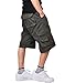 Olrain Men's Retro Classic Twill Multi Pocket Cargo Shorts