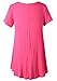 LARACE Women Short Sleeves Flare Tunic Tops for Leggings Flowy Shirt (1X, Rosepink)