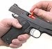 Ultimate Arms Gear Short Tab 9mm Pistol Handgun Rifle Empty Chamber Ejectable Long Safety Flag Load Indicator Device Polymer & Brass Bottom Orange Dummy Ammunition Ammo Shell Round with Lanyard String Loop Hole to Attach