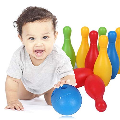 Goglor Big Bowling Pins Plastic, Kids Bowling Toy Set for Ages 2 3 4 5 6 Years Old Toddler Kids Boys Girls Children Fun Outdoor Indoor Educational Toys Sport Family Games