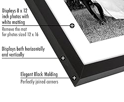Americanflat 12x16 Picture Frame in Black