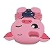 Samsung Galaxy S8 Plus Case, Maoerdo Cute 3D Cartoon Pink Stripes Pig Silicone Rubber Phone Case Cover for Samsung Galaxy S8 Plus