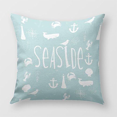 Nautical Seaside Throw Pillow Cover for Sofa or Bedrooms