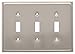 Franklin Brass 126366 Country Fair Triple Toggle Switch Wall Plate, Satin Nickel