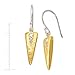 Silpada 'on Point' Triangular Drop Earrings with 5/8 ct Cubic Zirconia in Sterling Silver & Brass