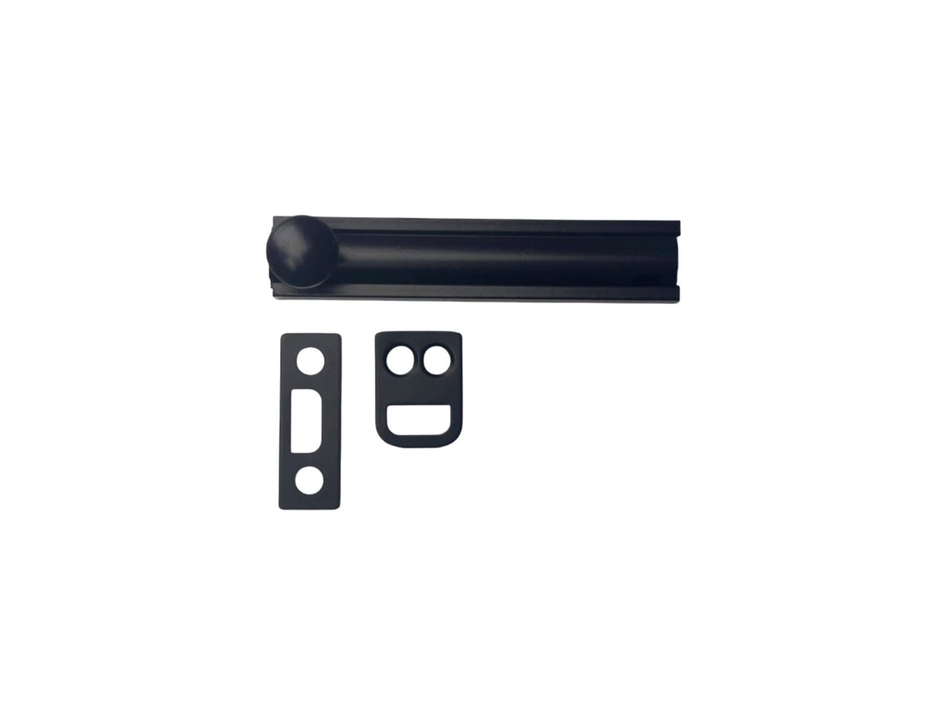 QCAA Solid Brass Surface Bolt, 3", Matte Black, 1 Pack, Made in Taiwan