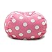 Big Joe , Candy Pink Polka Dot Classic Bean Bag Chair, White