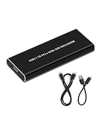 USB3.1 - Caja de disco duro portátil tipo C a NVMe M.2 (10 Gbps, M.2 SSD, llave M)