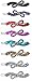 Set of 8 Barrettes with Snap On Clip for Thin Hair or for Young Girls U86175-1936-8