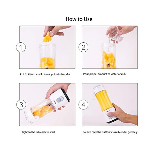 Portable-Blender-Mini-Blenders-for-Smoothies-and-Shakes-Handheld-Fruit-Mixer-Machine-13oz-USB-Rchargeable-Juicer-Cup-Ice-Blender-Mixer-HomeOfficeOutdoors Portable Blender, Mini Blenders for Smoothies and Shakes, Handheld Fruit Mixer Machine 13oz USB Rchargeable Juicer Cup, Ice Blender Mixer Home/Office/Outdoors