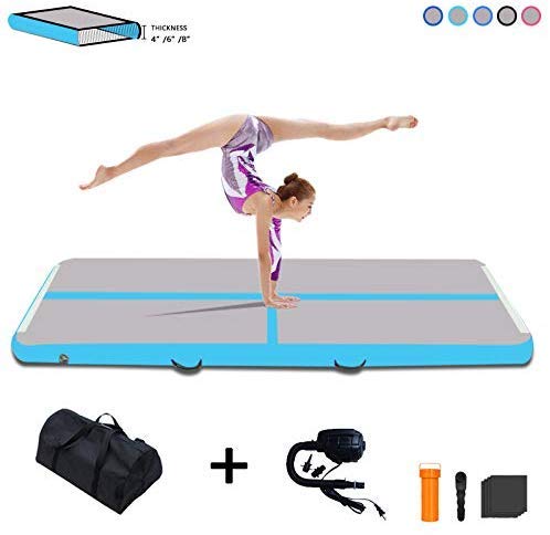 Tuxedo Sailor 10ft/13ft/16ft/20ft Inflatable Gymnastics Air Track Tumbling Mat 4in/6in/8in Thick Tumbling Air Track Mat with Electric Air Pump for Cheerleading/Gymnastics/Beach/Gym/Home use - Thumbnail 7