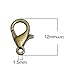 100 Antique Bronze Lobster Clasps 12 x 6mm