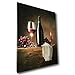 BANBERRY DESIGNS Canvas Wine Prints - Set of 2 LED Lighted Pictures of Wine - Battery Operated Wall Art for Any Wine Themed Decor