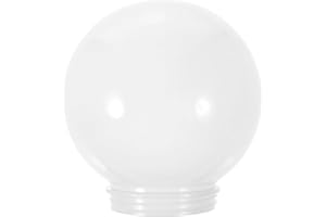 Generic 5.9 Inch Milky White Globe Lamp Shade Replacement Cover for Outdoor Post Mount Wall Ceiling Fan Light Fixtures Acryli